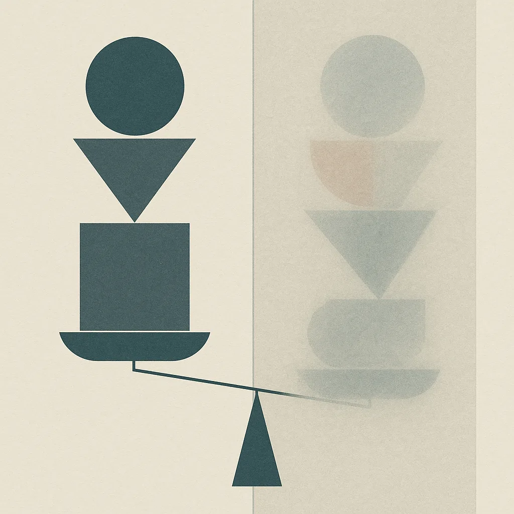 Illustration of an asset weighed against incomplete information